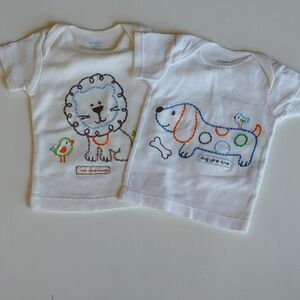 3/$10 Animal Embroidered Baby Boy T-Shirts